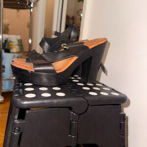 Black block heels (size 6 / 36)